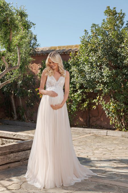 Duett pregnancy dress 2024 maternity dress wedding dress DTS502 (1)
